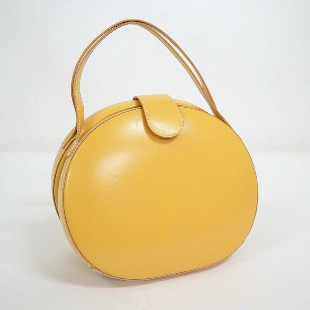 Loewe Round Handbag Anagram Leather Yellow